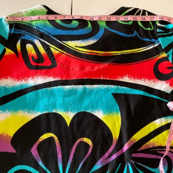Multiples Abstract Print Top Multicolor Beaded Cotton Pullover Women’s Size 2X - Picture 12 of 14